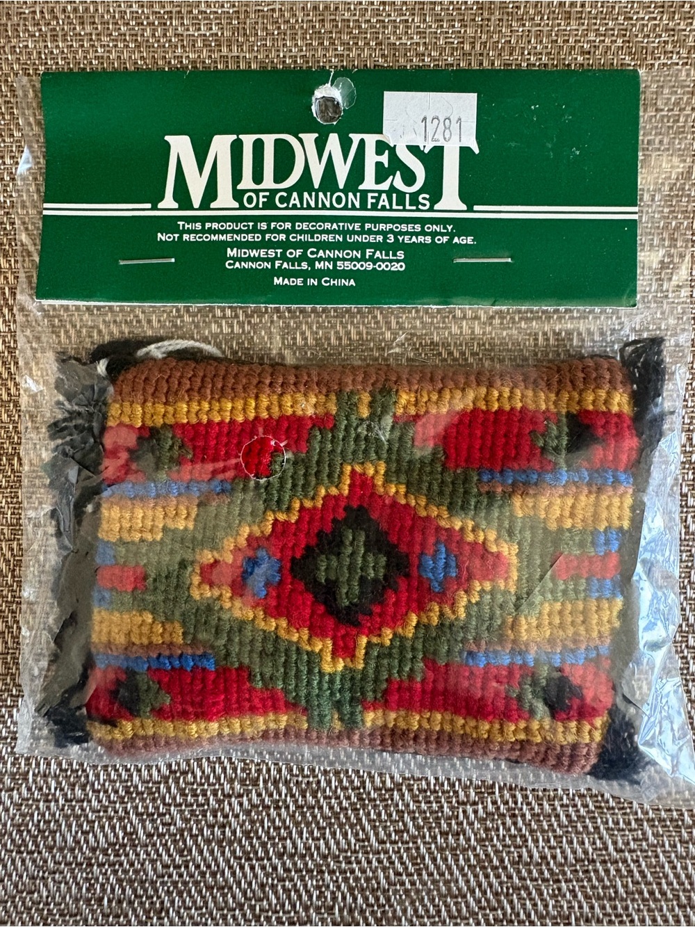 Midwest of Cannon Falls Christmas Ornament Mini Southwest Aztec Blanket NEW